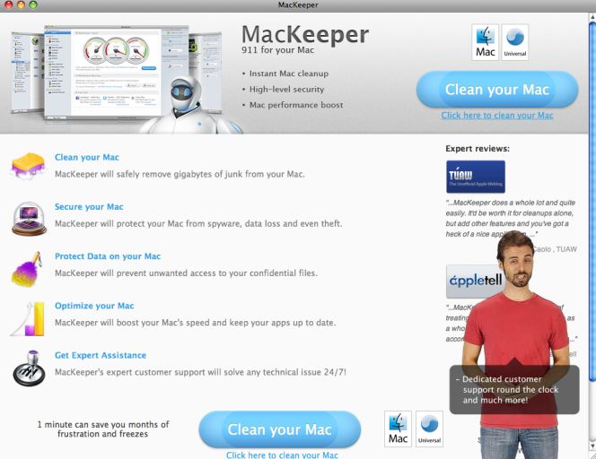 mac cleaner ad keeps popping up
