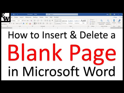 delete a page in word for mac